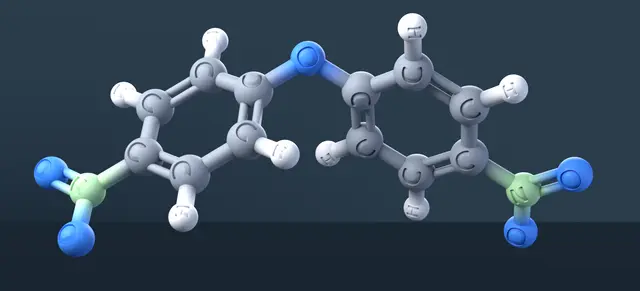 1,1'-Oxybis(4-nitrobenzene) — CAS 101-63-3 — modelo 3D