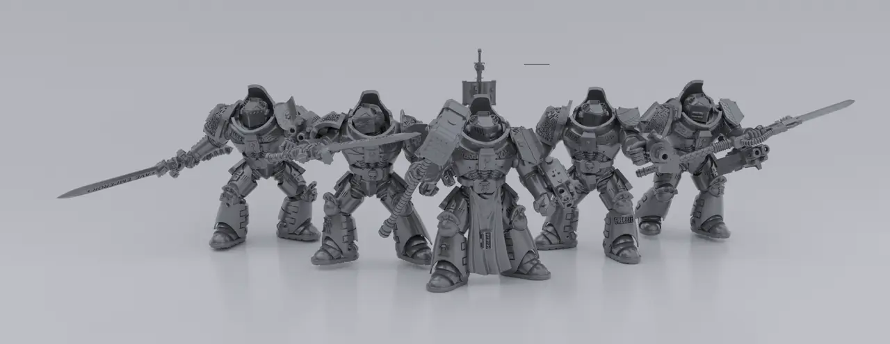 Silvery Thick Knights Squad Remix — modelo 3D