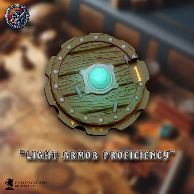 Buckler life counter "Light armor proficiency" — modelo 3D