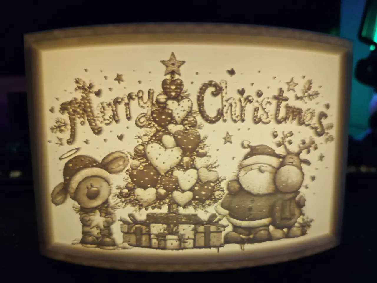 Merry Christmas Lithophane — modelo 3D