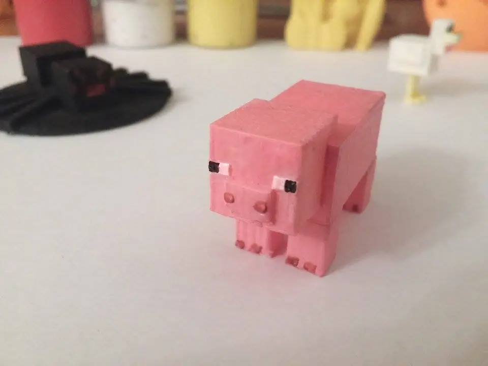 Minecraft well-scaled pig — modelo 3D