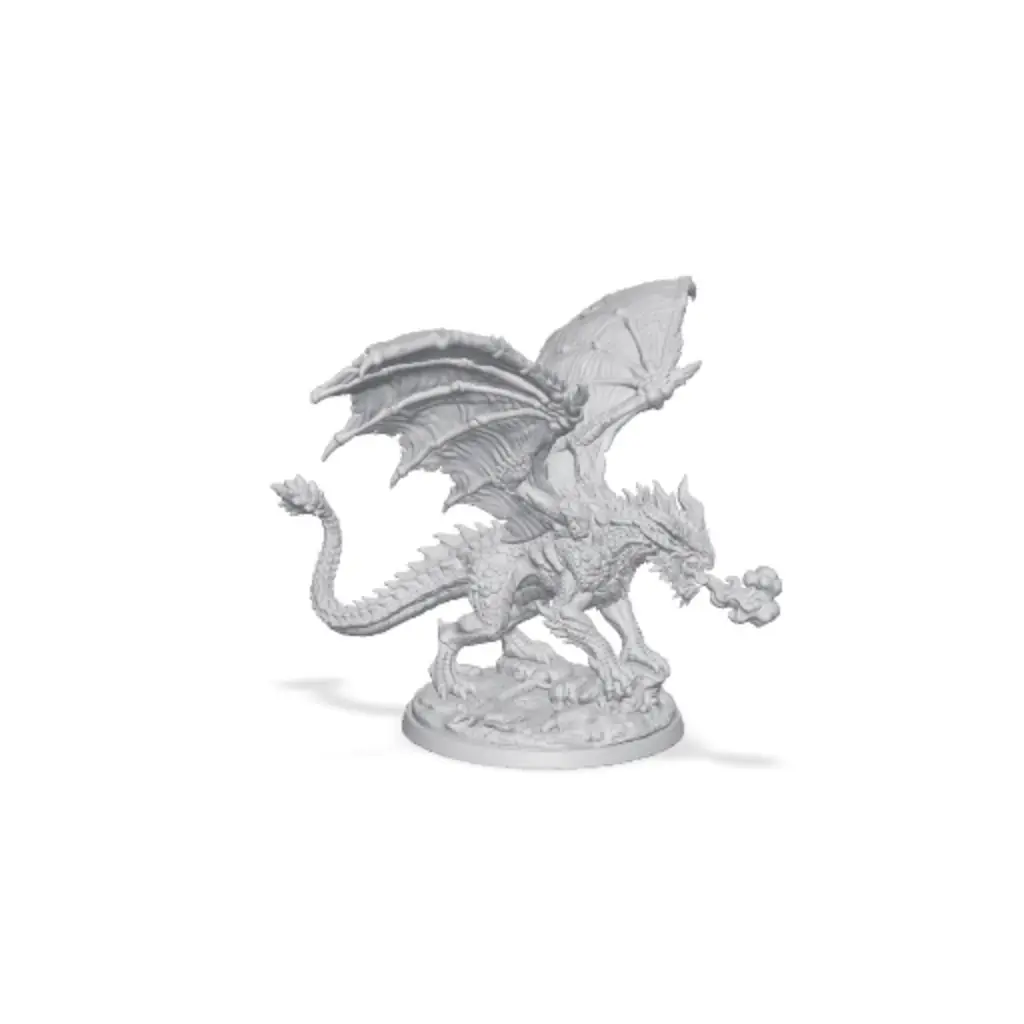 1000+ Minis, Free Kickstarter Sample, Fire Breathing Dragon Miniature — modelo 3D