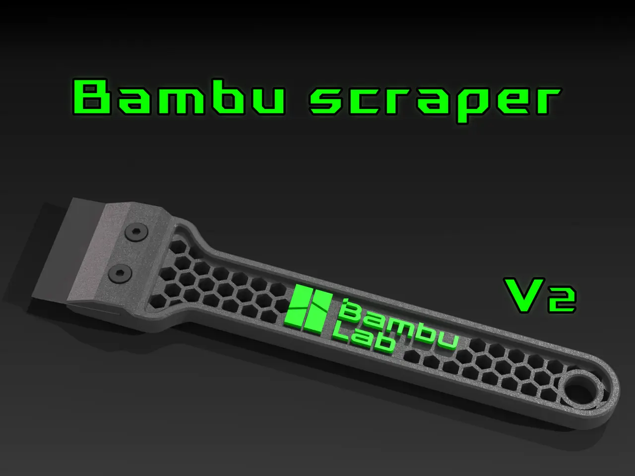 Bambu scraper handle V2 — modelo 3D