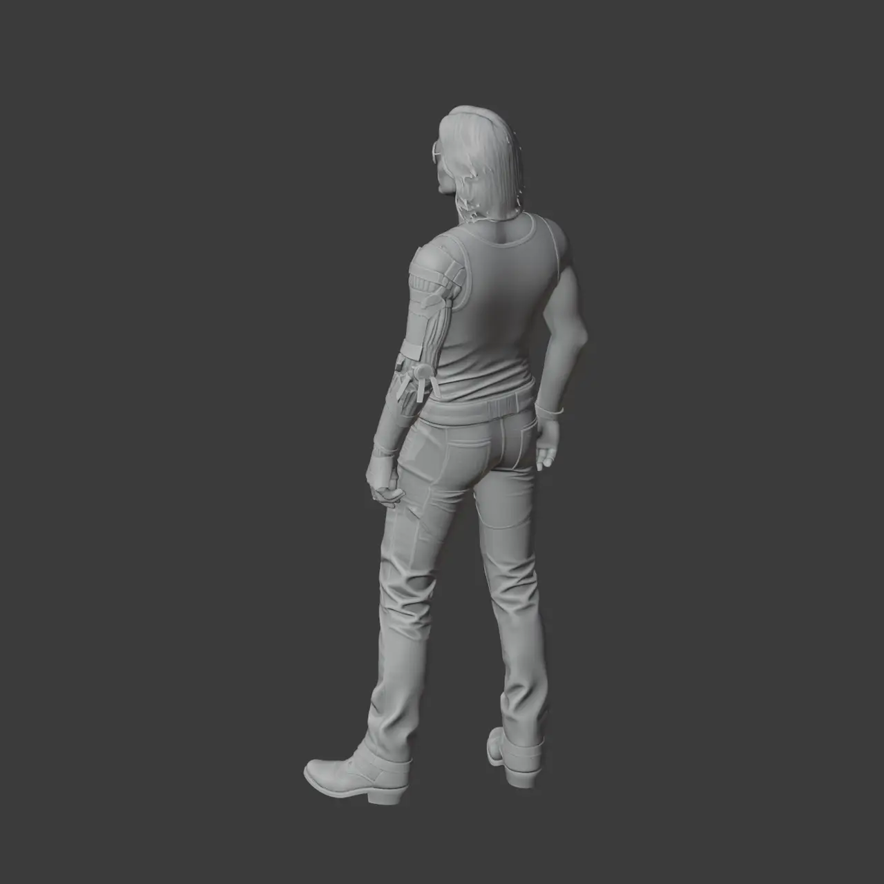 Johnny Silverhand Cyberpunk 2077 Figurine — modelo 3D