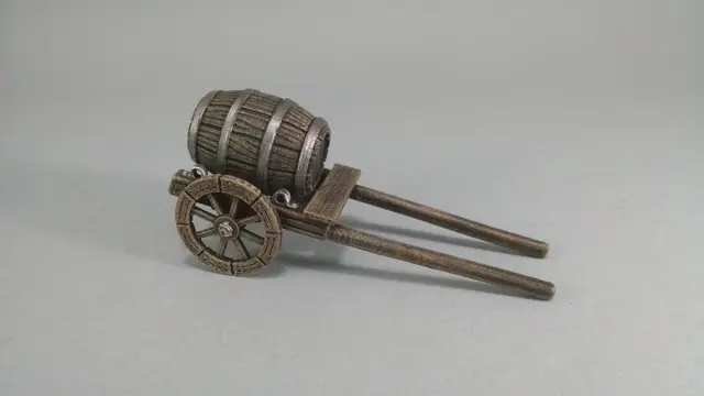 28mm Barrel Cart — modelo 3D