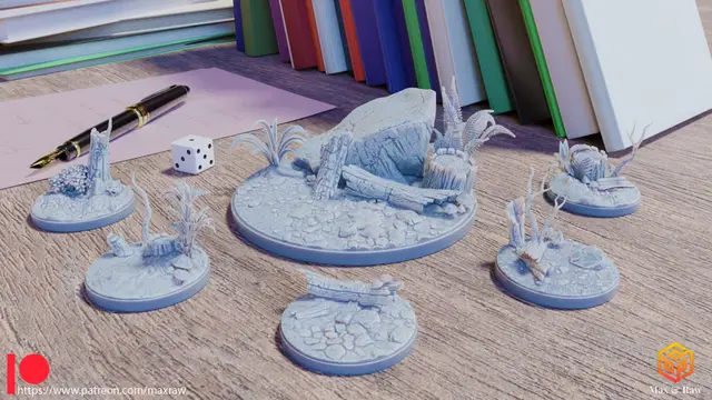 Round base - Forest (free sample x1) — modelo 3D