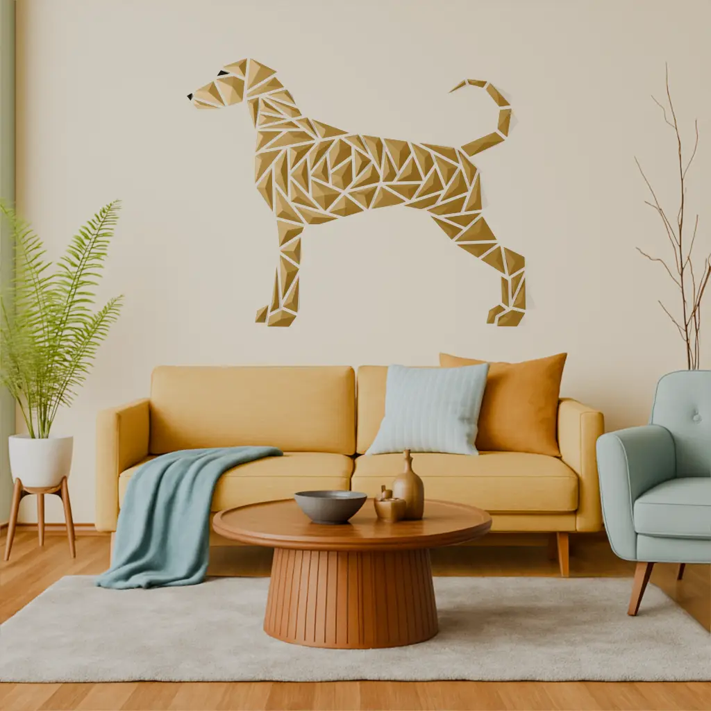 Geometric dog wall art - “German-Shorthaired-Pointer style” — modelo 3D