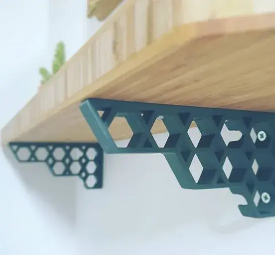 Shelf support bracket Honeycomb Hexagon — modelo 3D