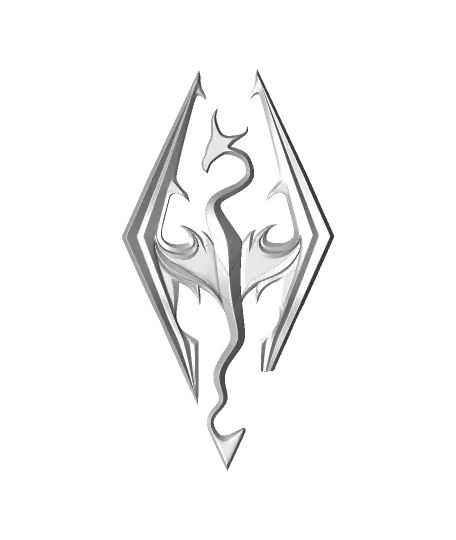Skyrim logo necklace — modelo 3D