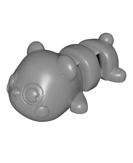 Flexi Panda Keychain (Single Color) — modelo 3D