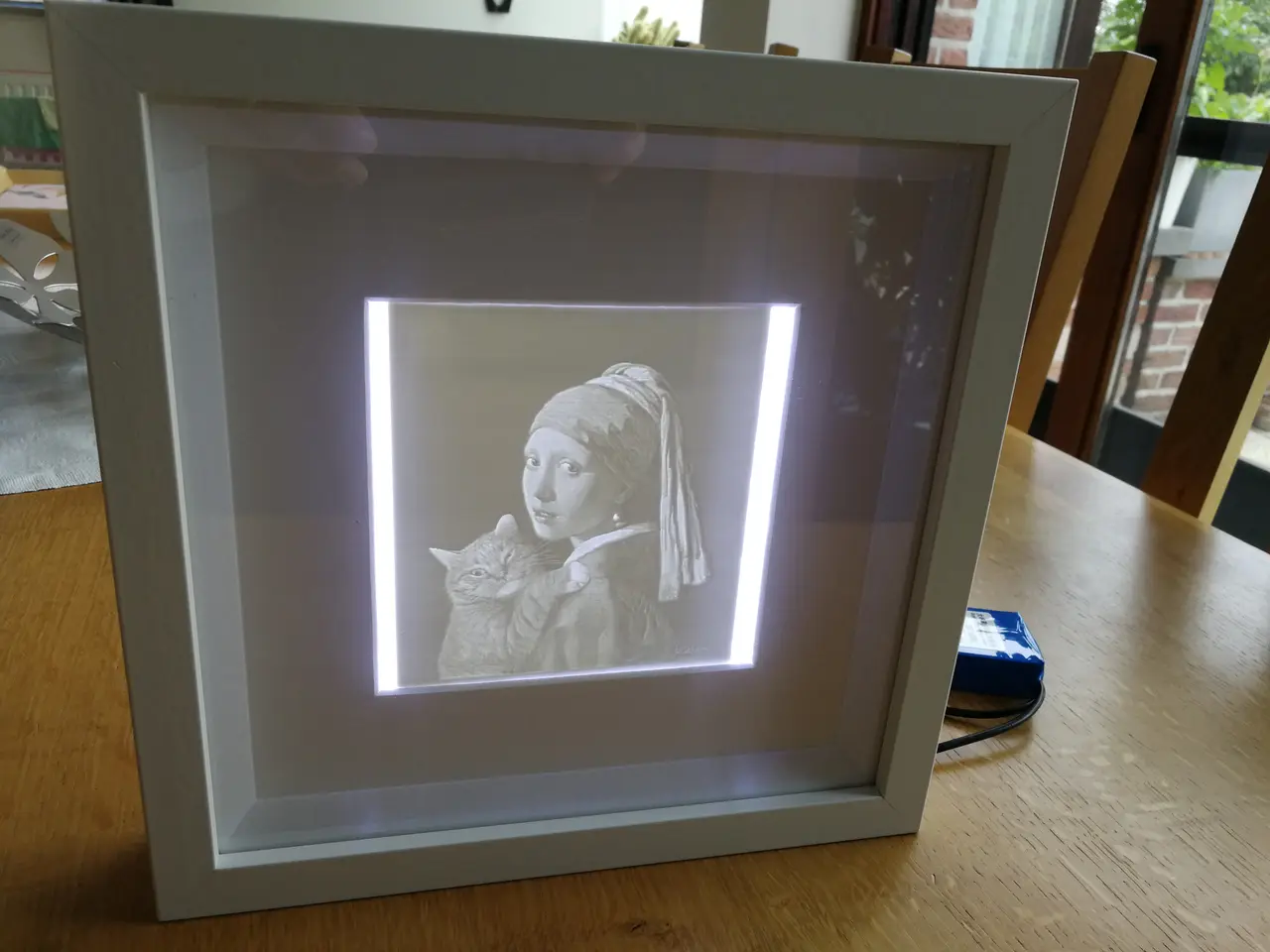 Lithophane with IKEA RIBBA frame and led lighting — modelo 3D