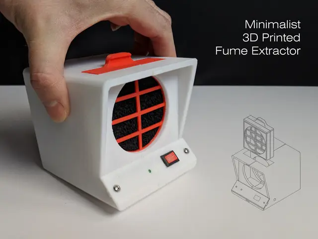 Minimalist 3D Printed Fume Extractor — modelo 3D
