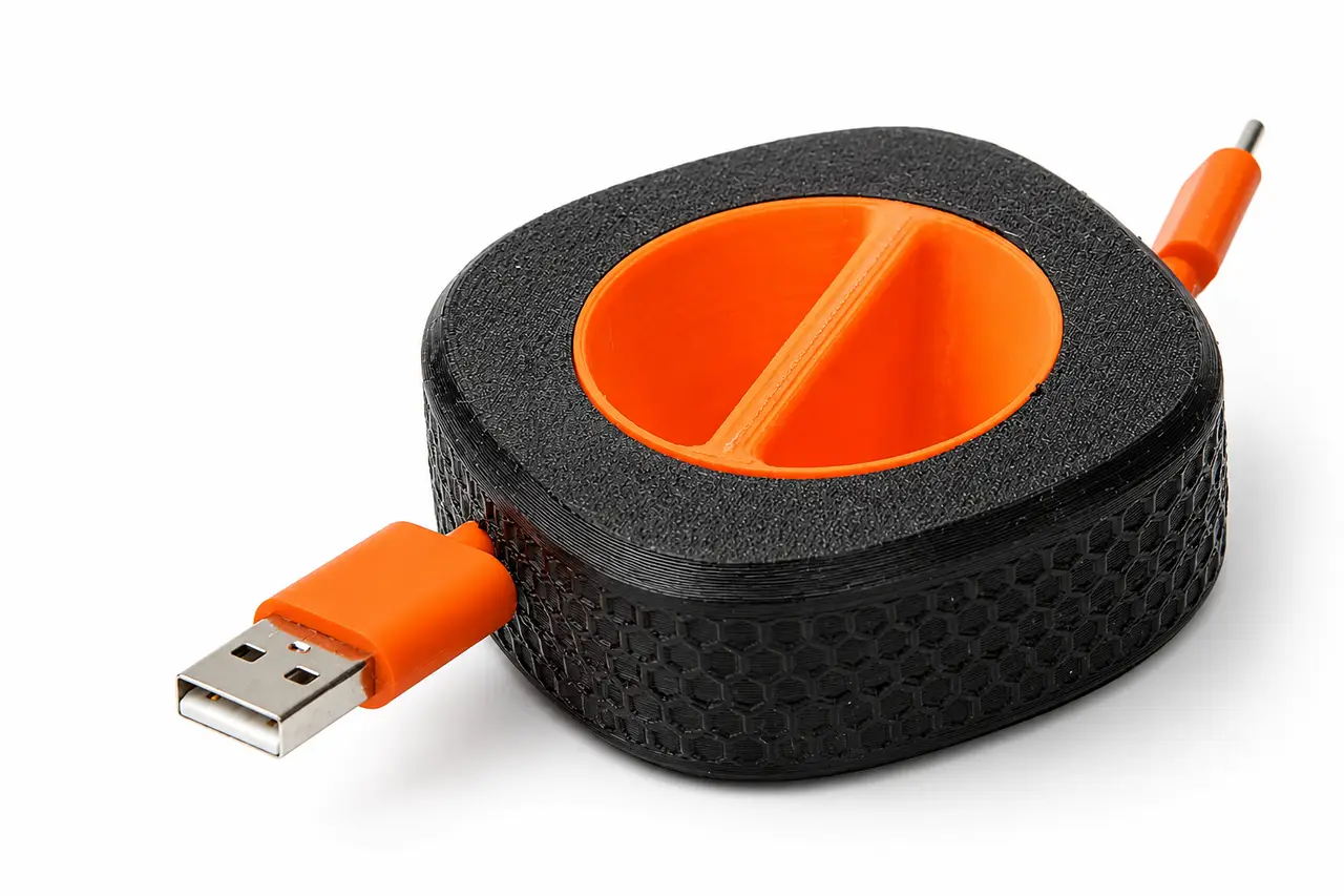 Introducing the Ultimate Portable Rotatable Data Cable Organizer Storage Box! — modelo 3D