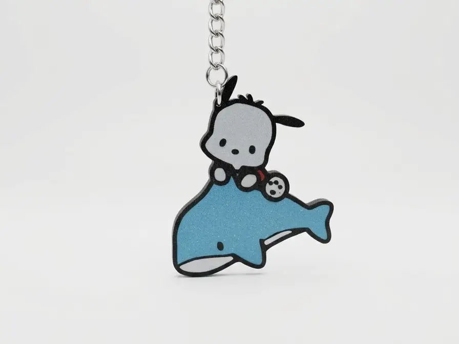 Pochacco dolphin keychain — modelo 3D