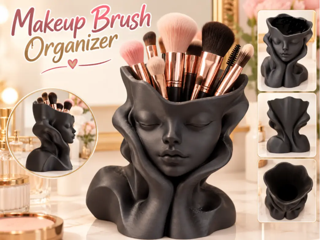 Serene Beauty – Makeup Brush Organizer — modelo 3D