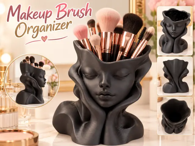 Serene Beauty – Makeup Brush Organizer — modelo 3D