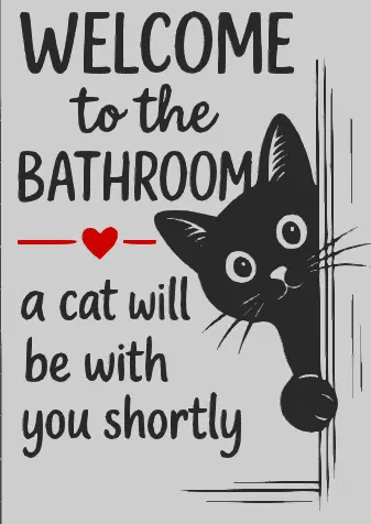 Welcome to the bathroom sign — modelo 3D