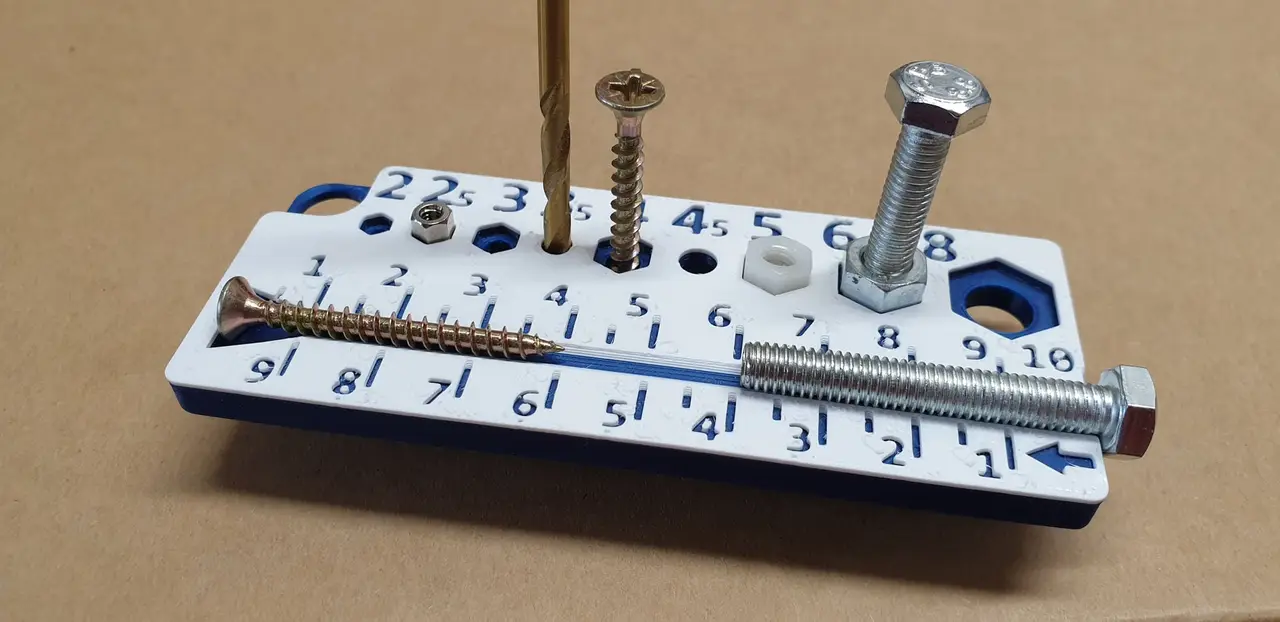 Metric screws, nuts and bolts jig — modelo 3D