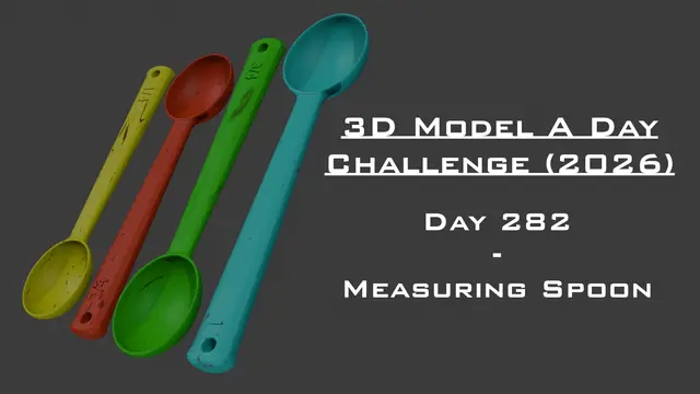 Model A Day Challenge - Day 282 - Measuring Spoon — modelo 3D