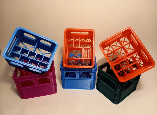 Multi-battery stackable beer crate — modelo 3D