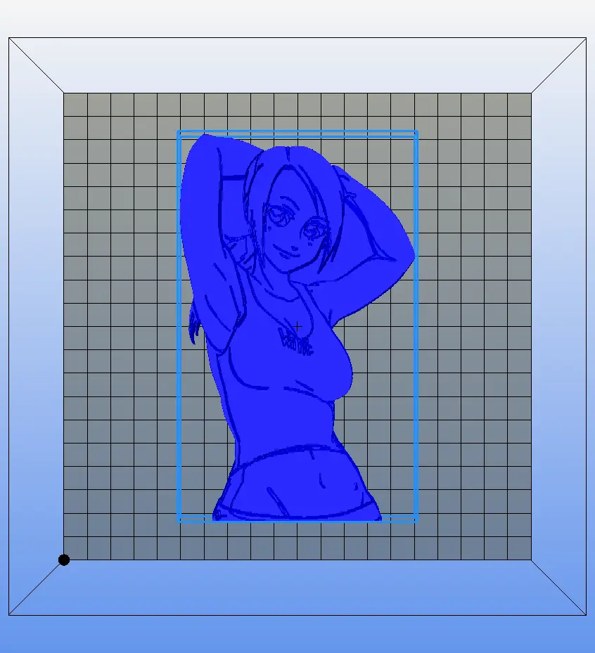 bas-relief-anime-wii-fit-good-woman-bois — modelo 3D