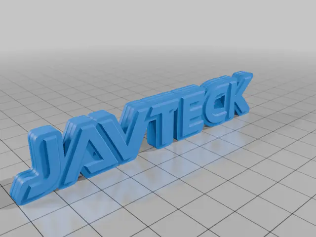 Logo Javteck — modelo 3D