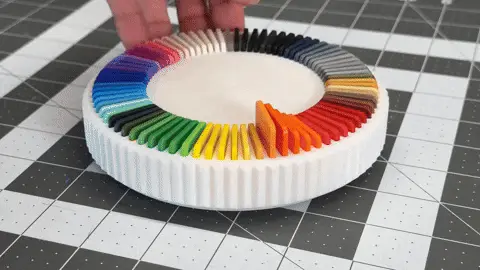 Spinning Filament Swatch Display - Lifts Swatches — modelo 3D