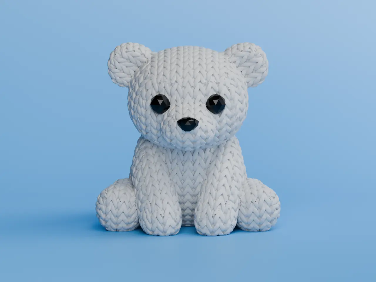 Knitted Polar Bear — modelo 3D
