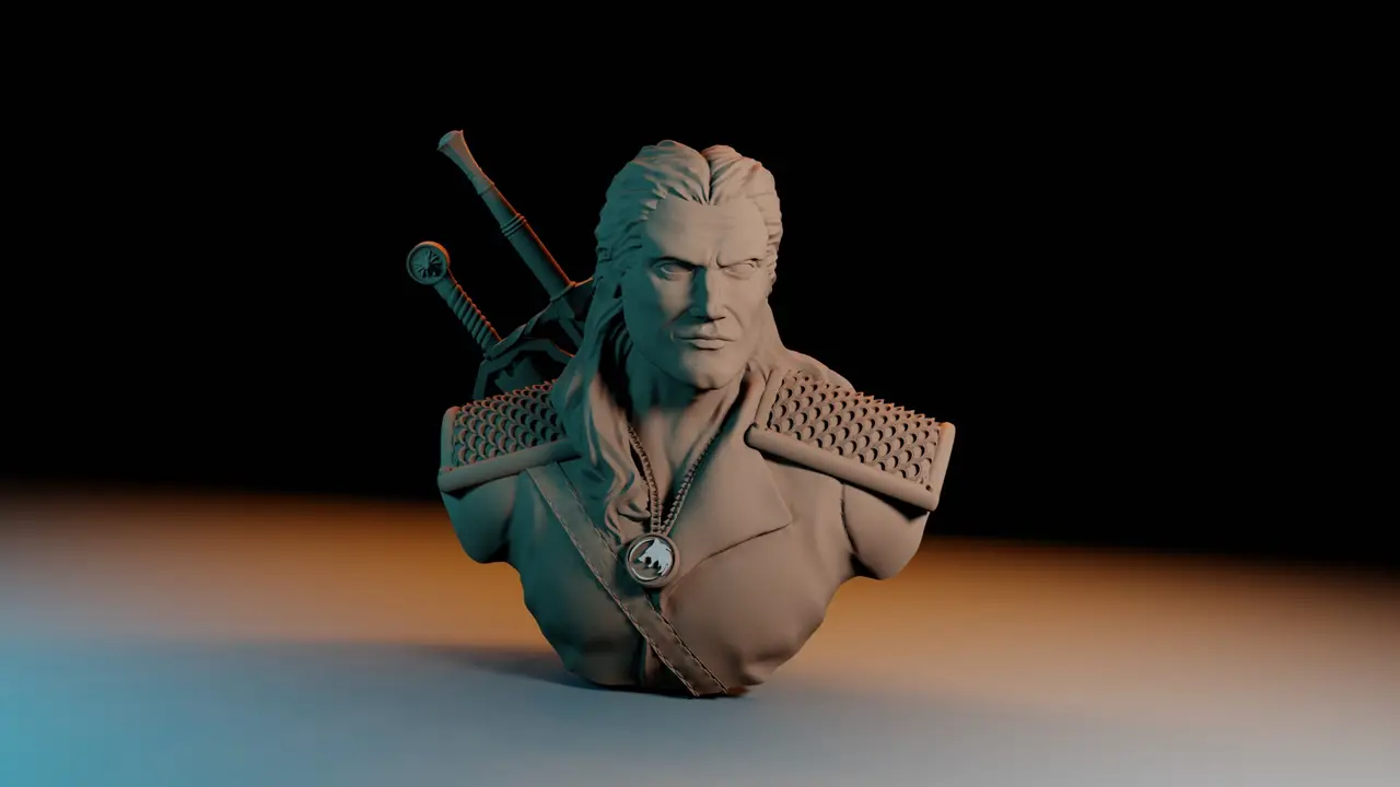 Geralt of Rivia / the Witcher bust / Henry Cavill — modelo 3D