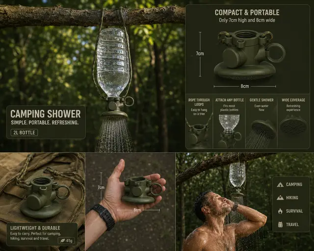 Portable camp shower — modelo 3D