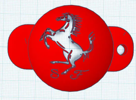 Ferrari Golf Ball Marker — modelo 3D