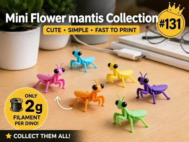 Mini Flower Mantis Fidget - Micro Zoo — modelo 3D