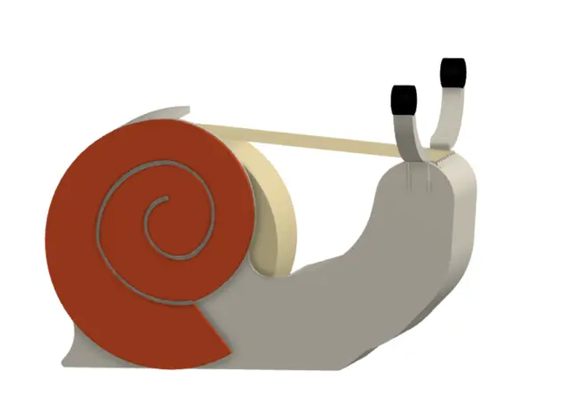 Snail Tape Dispenser — modelo 3D
