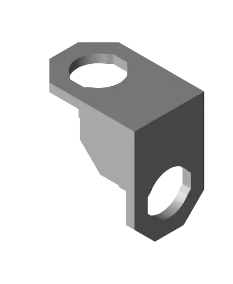 Type 1, Mid Thread Holes, 1x1 Outside Bracket — modelo 3D