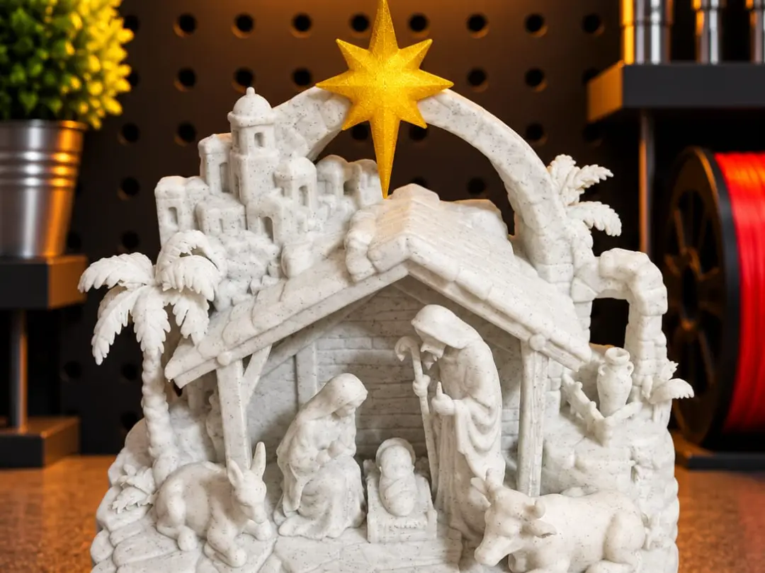 Presépio Estrela de Belém - / - Diorama de Natal — modelo 3D