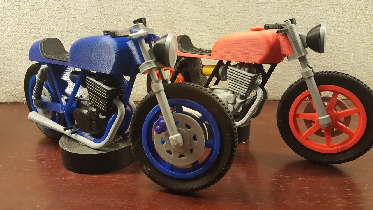 Cafe Racer Twin Motorcycle — modelo 3D