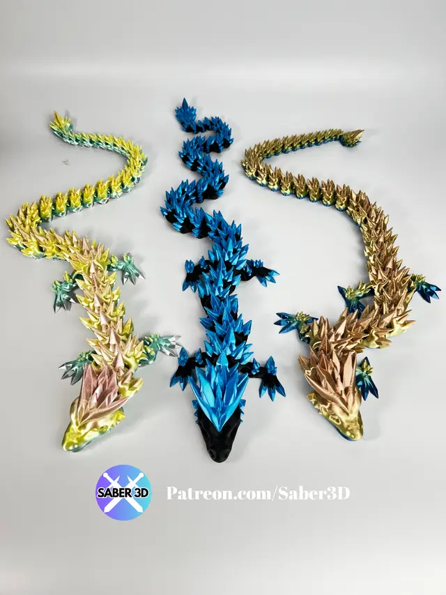 Articulated Crystal Dragon by Saber3D — modelo 3D