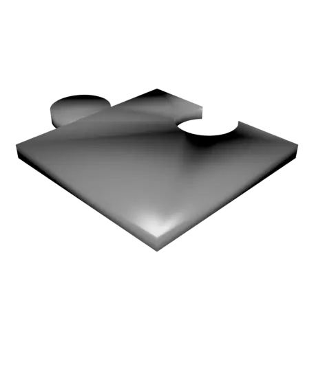 puzzle piece coaster set — modelo 3D