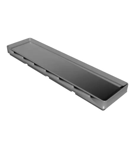 Gridfinity 1x4 Silicon Wire Base — modelo 3D