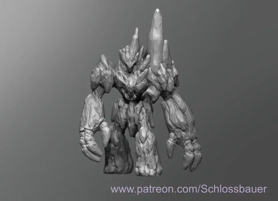Medium Earth Elemental — modelo 3D