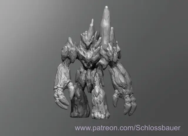 Medium Earth Elemental — modelo 3D