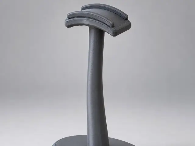 Eleganter Kopfhörerständer mit ovalem Standfuß — modelo 3D