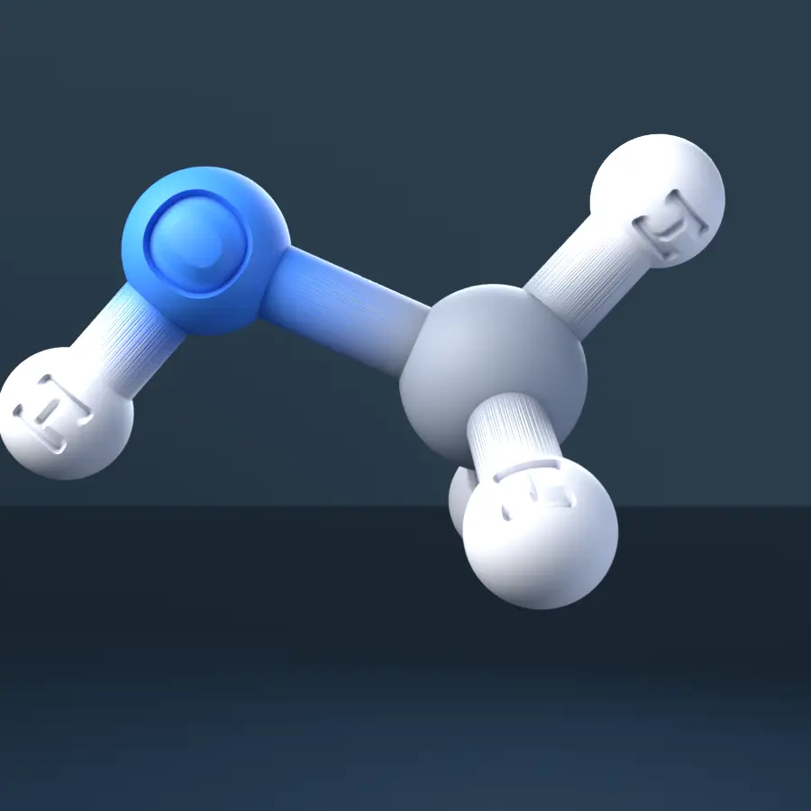Methanol 3D Molecular Model — CAS 67-56-1 — modelo 3D