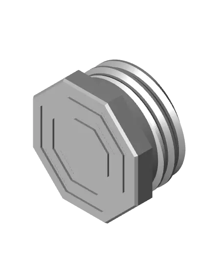 9 mm Big Thread, Flat Head, Shank Bolt — modelo 3D