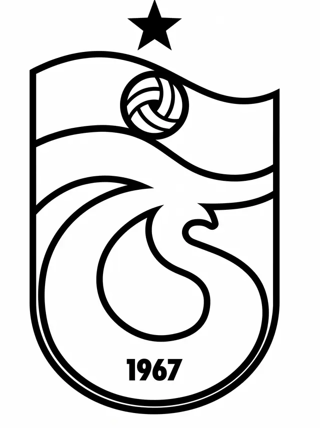 Trabzonspor 1967 Star Crest 2D Wall Art - TS Football Club Logo Sign STL — modelo 3D