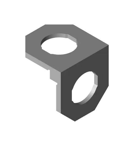 Type 1, Big Thread Holes, 1x1 Outside Bracket — modelo 3D