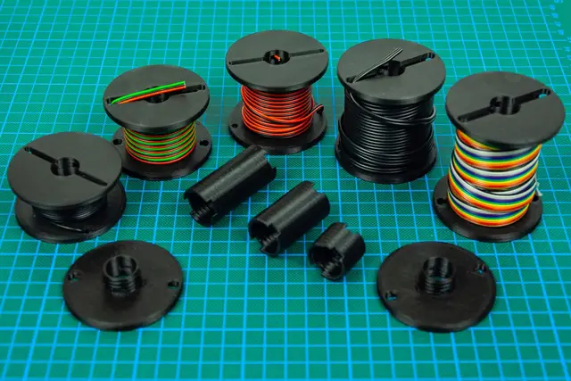 Modular Spool for Cables, Wires, Rope, String, Lace, etc. — modelo 3D