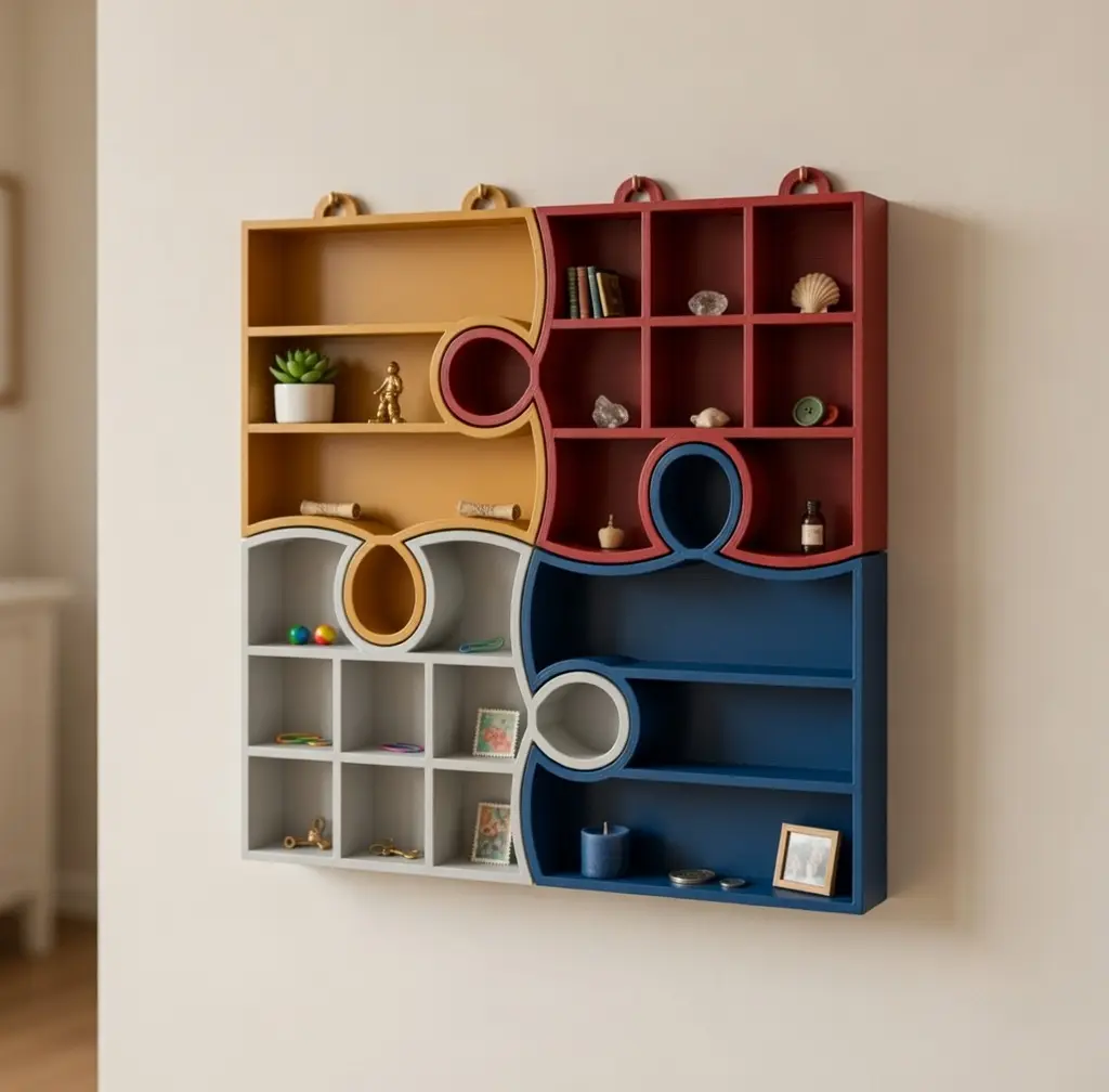 Puzzle Shelf — modelo 3D