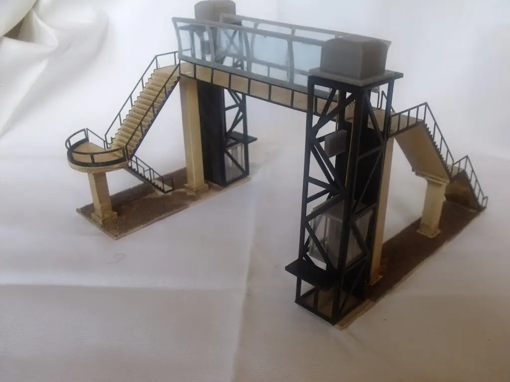 Passerelle pieton HO — modelo 3D