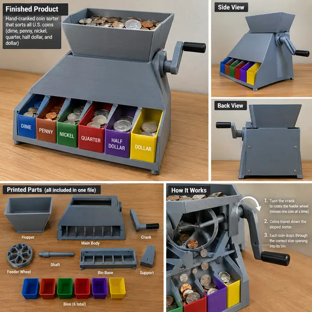 coin sorter — modelo 3D